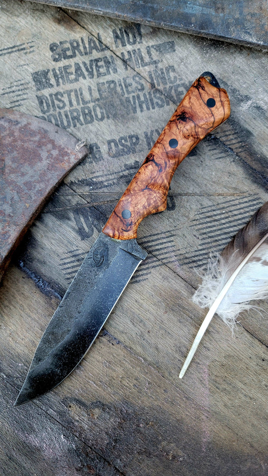 Long hunter with poplar burl handle